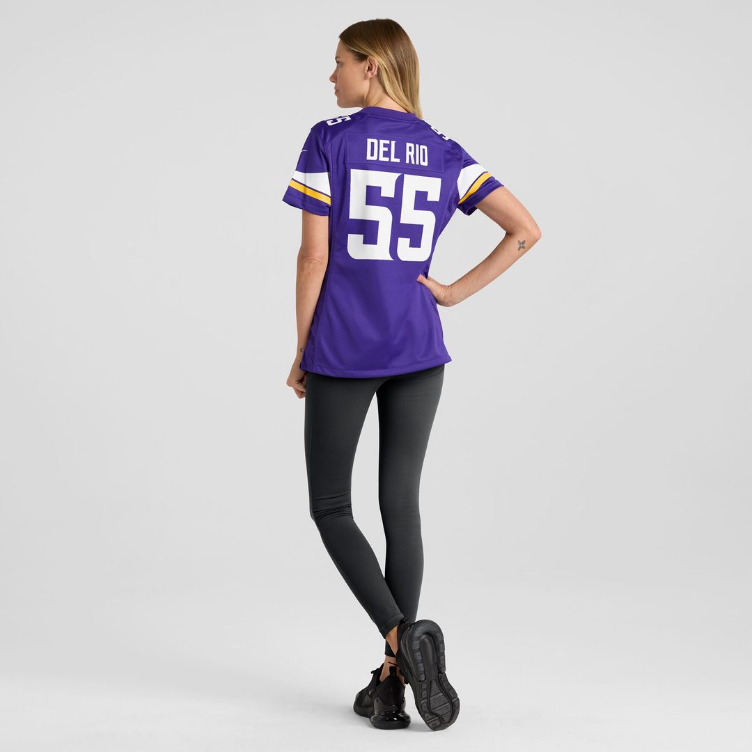 Jack Del Rio Minnesota Vikings Women's Game Retired Player Jersey - Purple