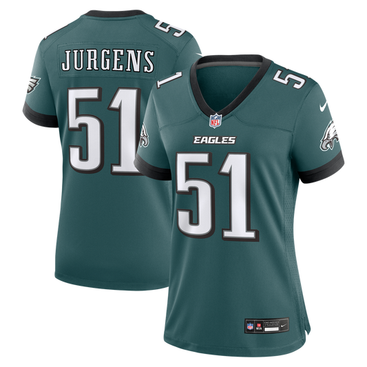 Cam Jurgens Philadelphia Eagles Women's Team Game Jersey - Midnight Green
