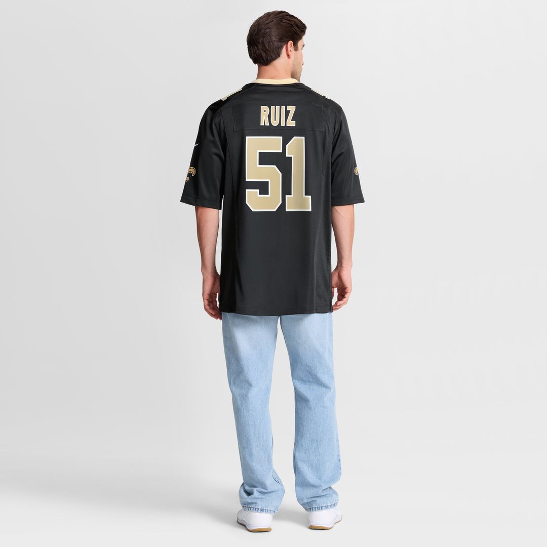 Cesar Ruiz New Orleans Saints Player Game Jersey - Black