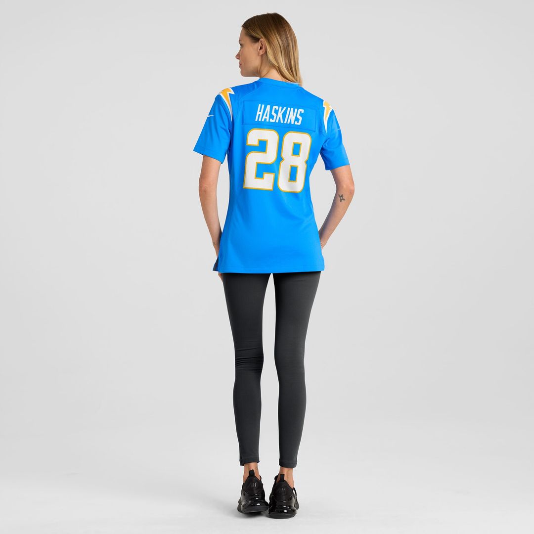 Hassan Haskins Los Angeles Chargers Women's Game Jersey - Powder Blue