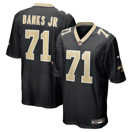 Kelvin Banks Jr. New Orleans Saints Game Player Jersey - Black