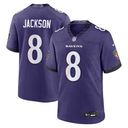Lamar Jackson Baltimore Ravens Team Game Jersey - Purple