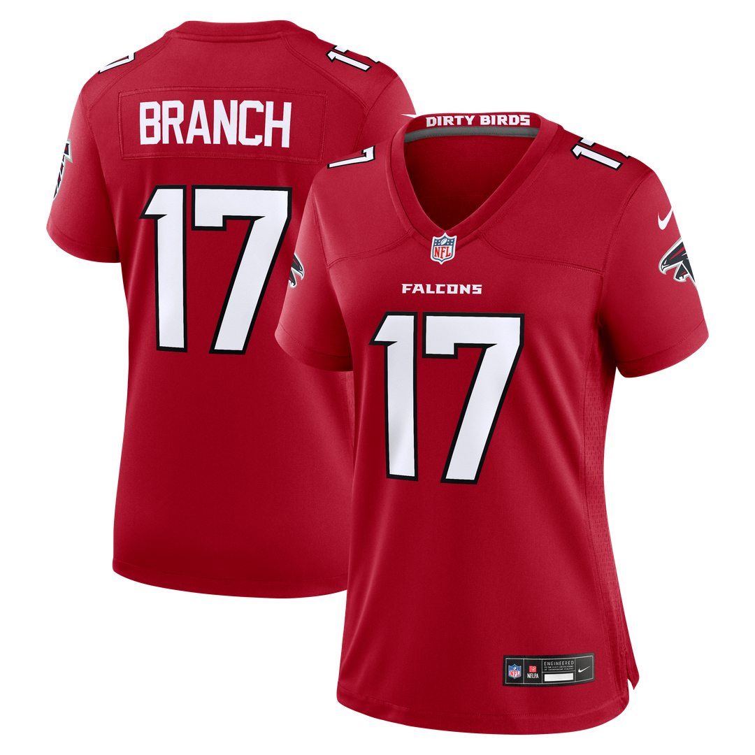 Zachariah Branch Atlanta Falcons Women's Team Game Jersey - Red