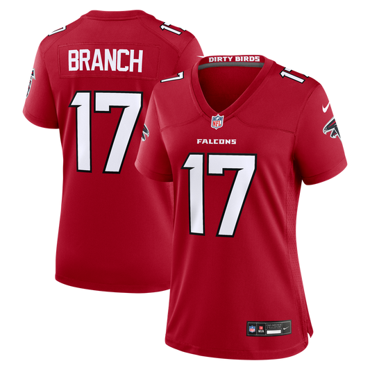 Zachariah Branch Atlanta Falcons Women's Team Game Jersey - Red