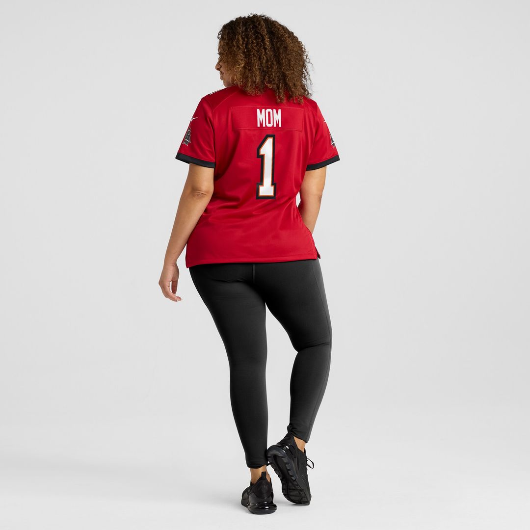 Number 1 Mom Tampa Bay Buccaneers Women's Game Jersey - Red