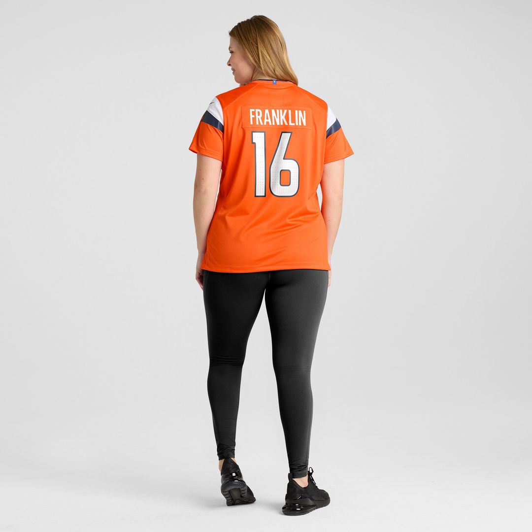 Troy Franklin Denver Broncos Women's Team Game Jersey - Orange