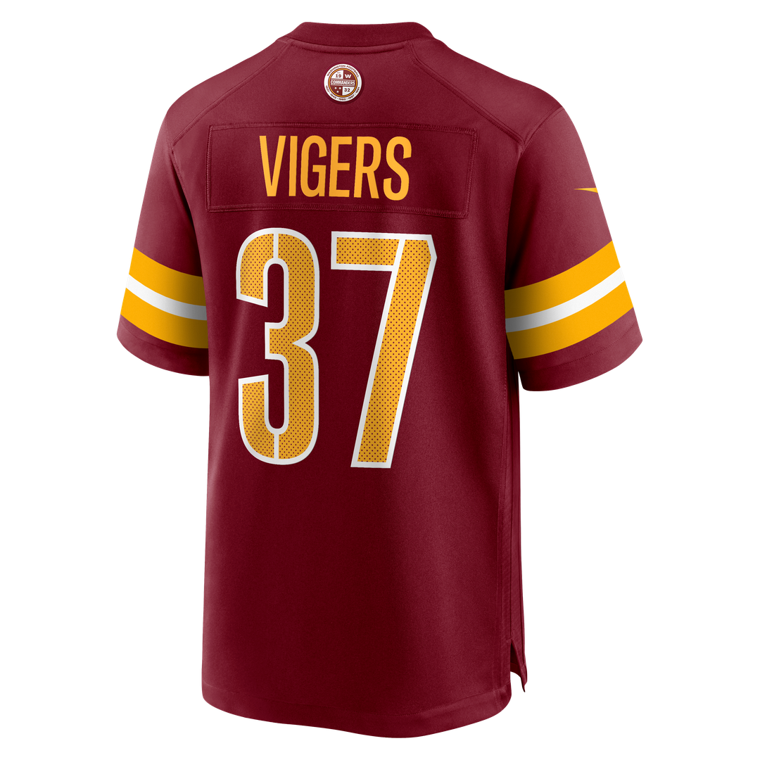 Car'lin Vigers Washington Commanders Team Game Jersey - Burgundy