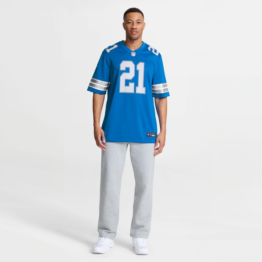 Roger McCreary Detroit Lions Team Game Jersey - Blue