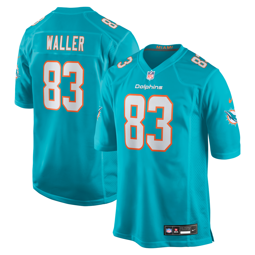Darren Waller Miami Dolphins Team Game Jersey - Aqua