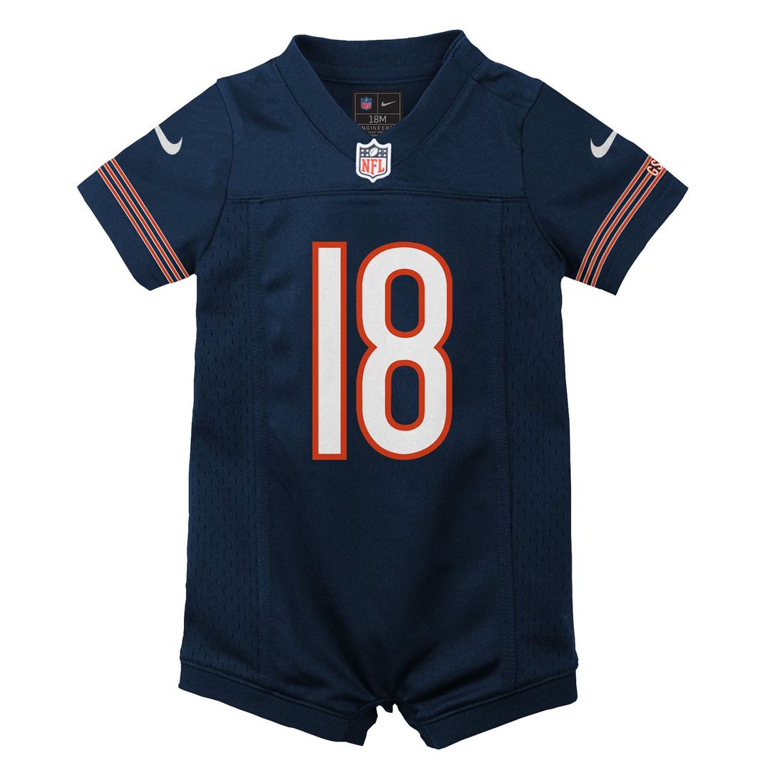 Caleb Williams Chicago Bears Newborn & Infant Game Romper Jersey - Navy