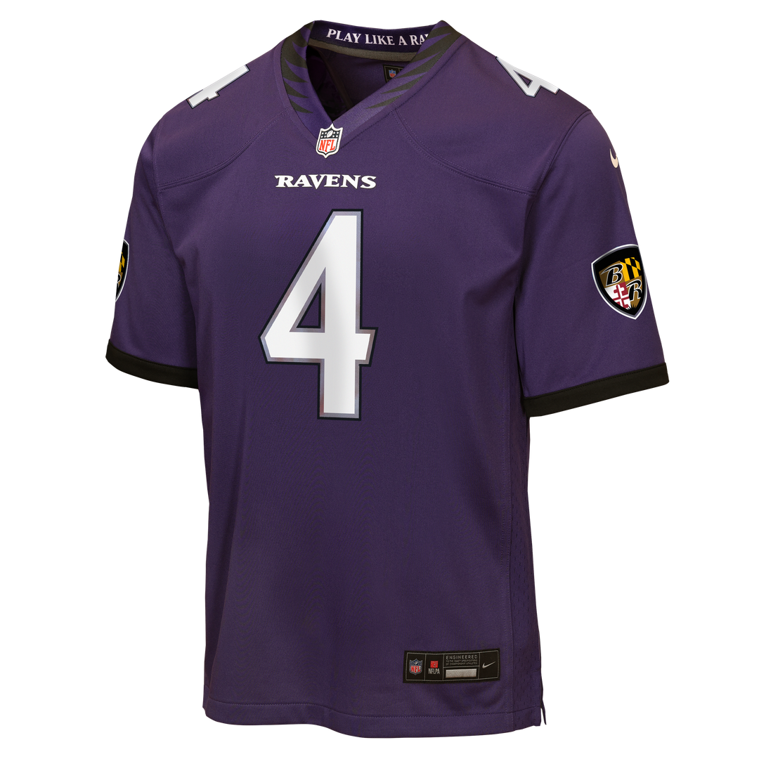 Zay Flowers Baltimore Ravens Youth Alternate Game Jersey - Black
