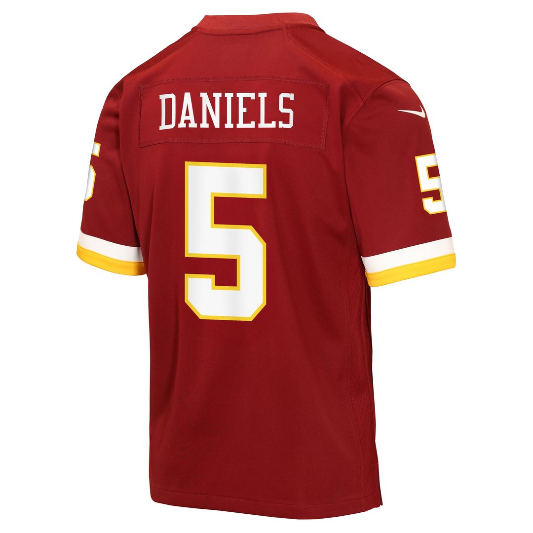 Jayden Daniels Washington Commanders Youth Hail Raiser Alternate Game Jersey - Black