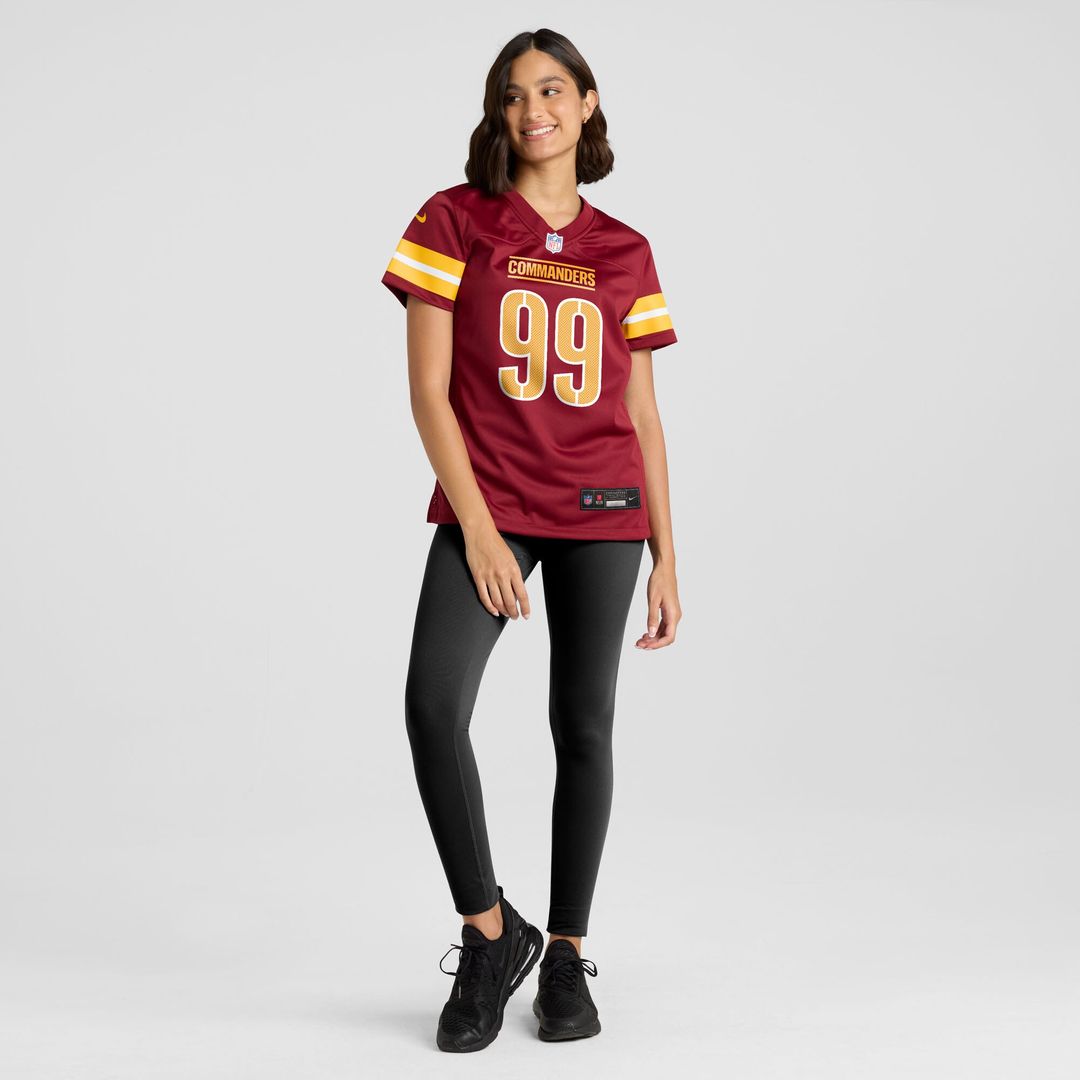 Javon Kinlaw Washington Commanders Women's Team Game Jersey - Burgundy