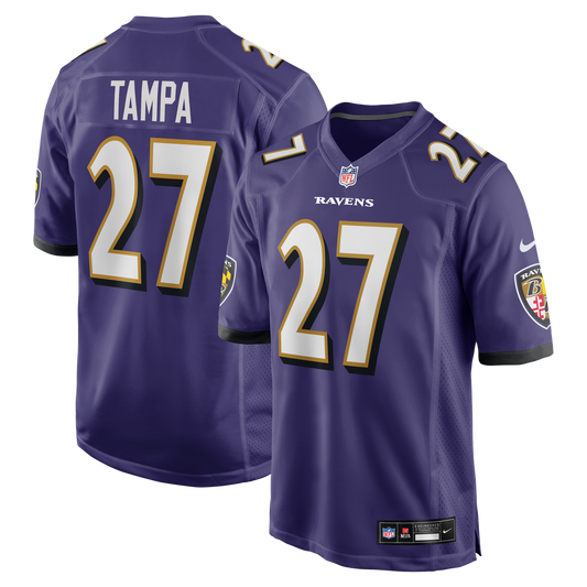 T.J. Tampa Baltimore Ravens Team Game Jersey - Purple