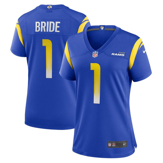 Number 1 Bride Los Angeles Rams Women's Game Jersey - Royal