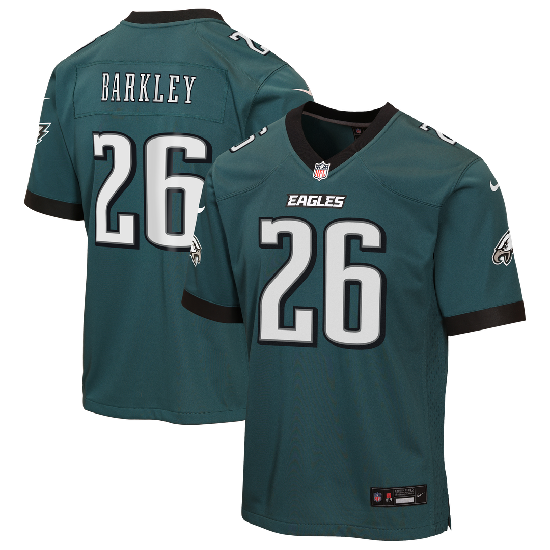 Saquon Barkley Philadelphia Eagles Youth Team Game Jersey - Midnight Green