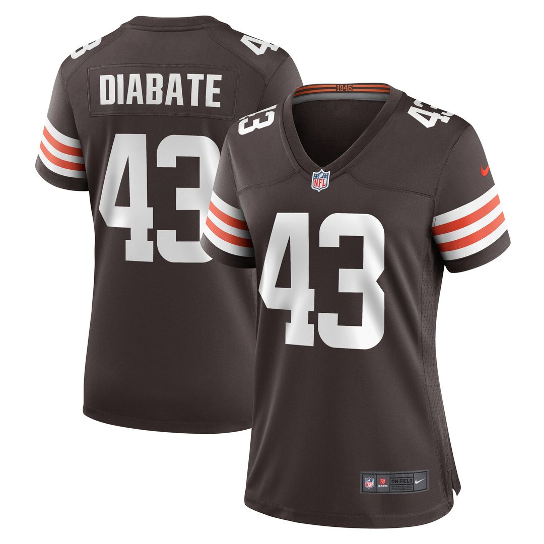 Mohamoud Diabate Cleveland Browns Women's Team Game Jersey - Brown