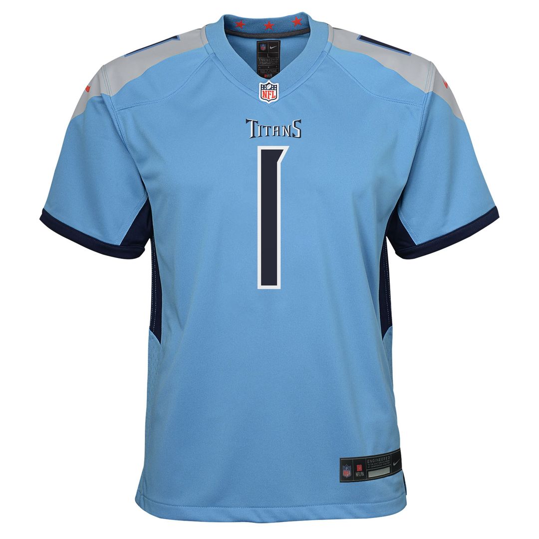 Cameron Ward Tennessee Titans Youth Team Game Jersey - Light Blue