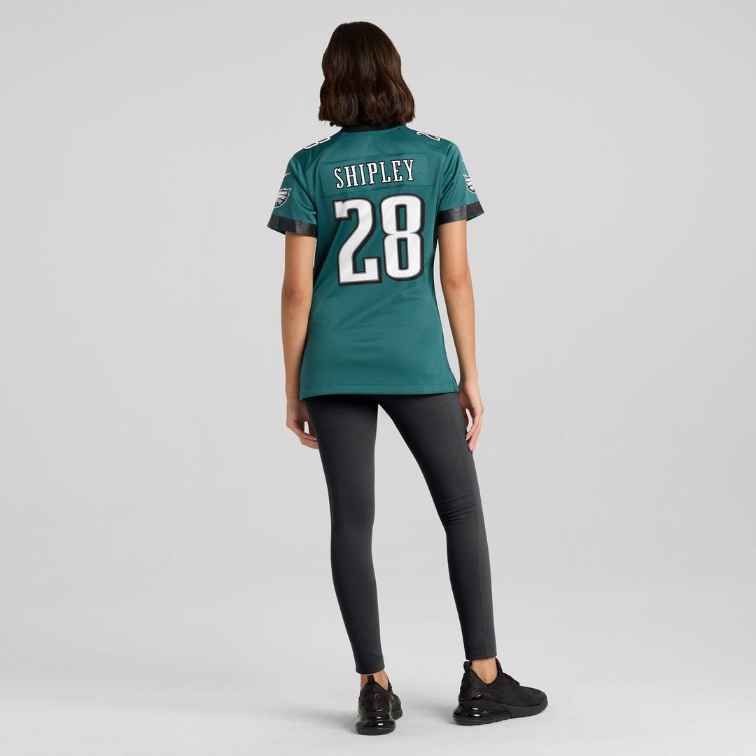 Will Shipley Philadelphia Eagles Women's Team Game Jersey - Midnight Green