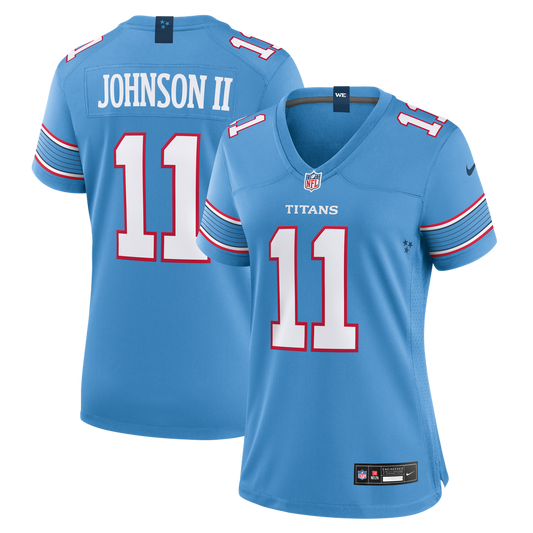 Jermaine Johnson II Tennessee Titans Women's Team Game Jersey - Light Blue