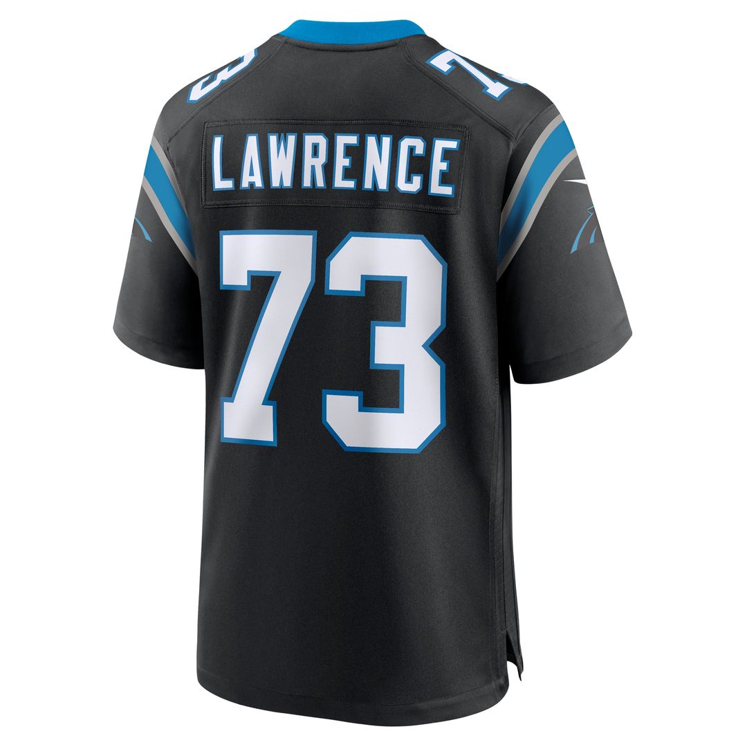 Rashard Lawrence Carolina Panthers Game Jersey - Black