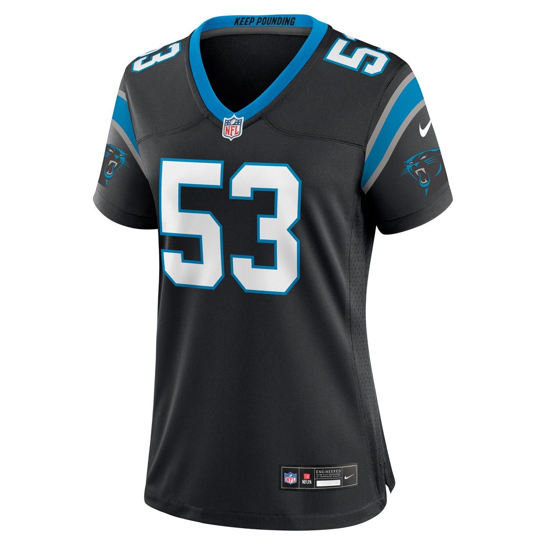 Claudin Cherelus Carolina Panthers Women's Team Game Jersey - Black