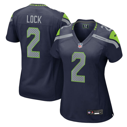 Drew Lock Seattle Seahawks Women's Team Game Jersey - College Navy