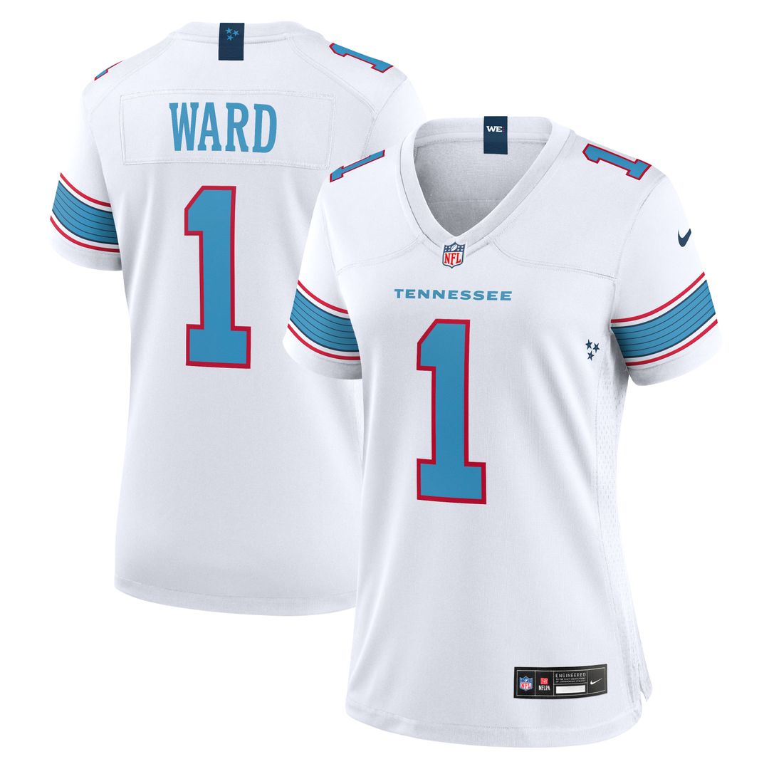 Cameron Ward Tennessee Titans Women's Game Jersey - Light Blue