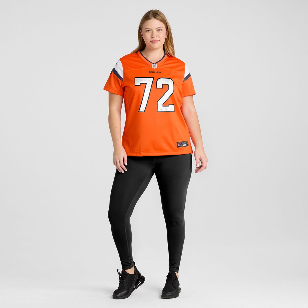 Garett Bolles Denver Broncos Women's Team Game Jersey - Orange