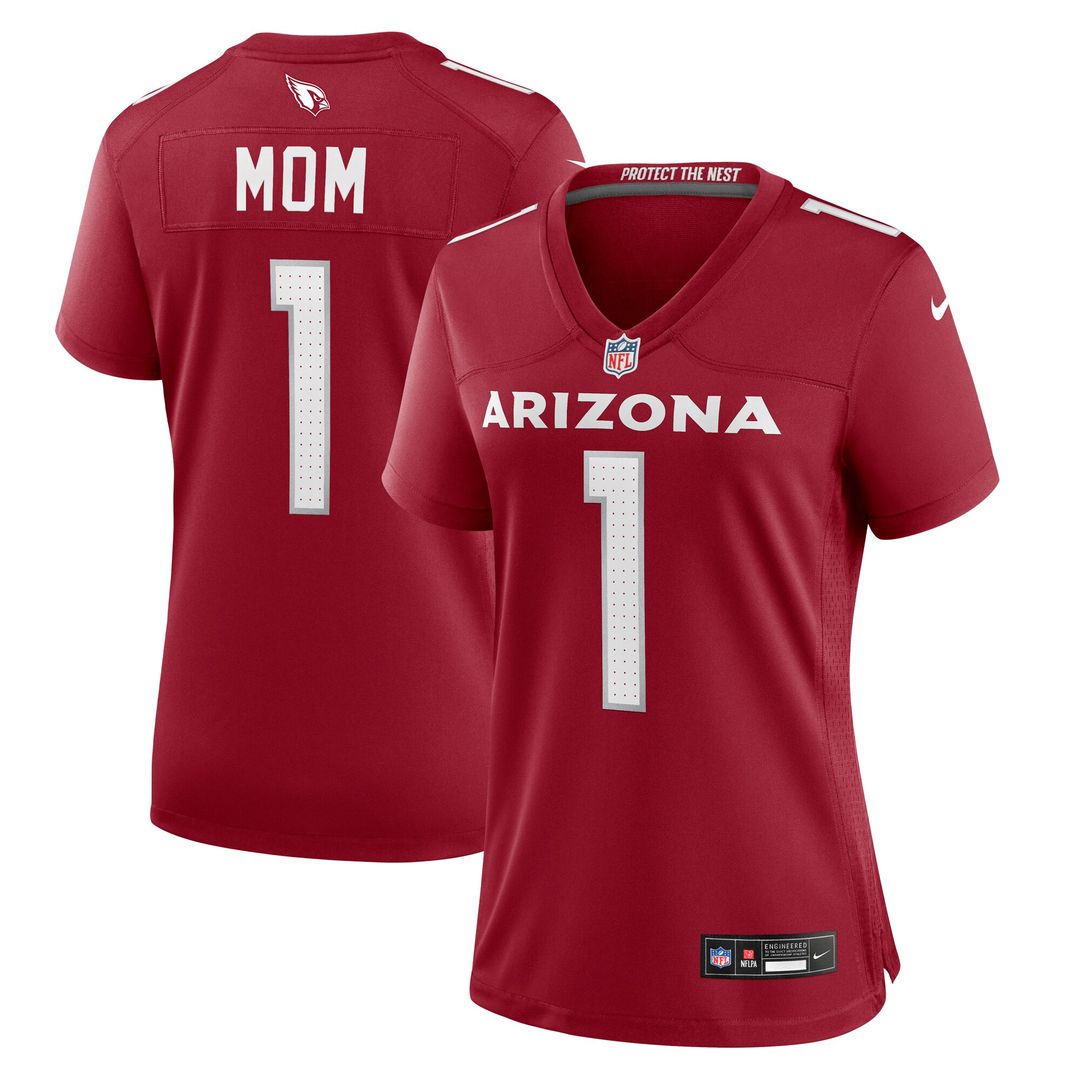 Number 1 Mom Arizona Cardinals Women's Game Jersey - Cardinal