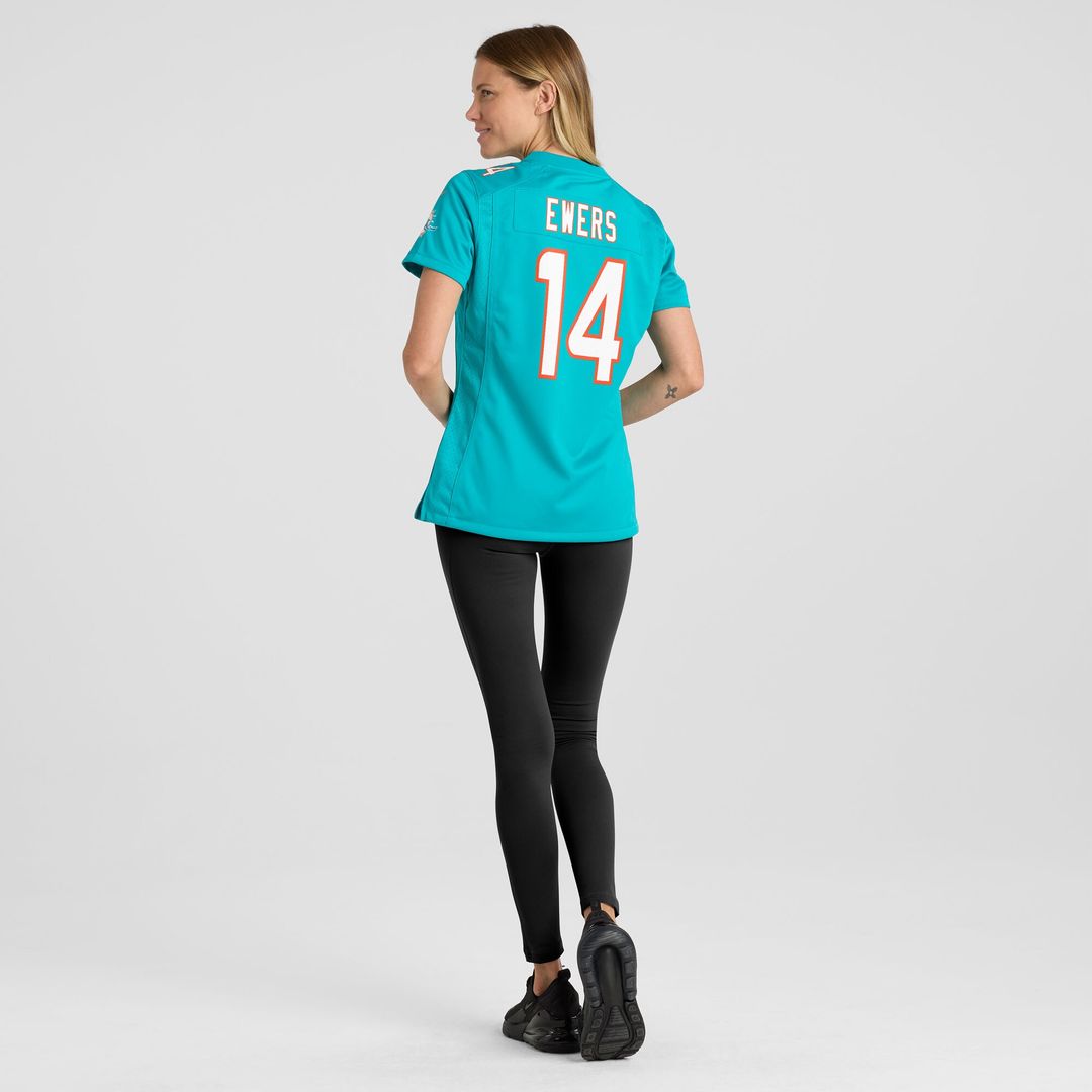 Quinn Ewers Miami Dolphins Women's Team Game Jersey - Aqua