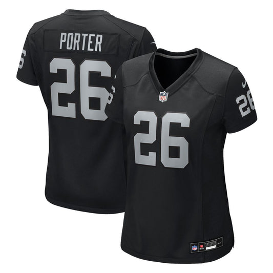Darien Porter Las Vegas Raiders Women's Team Game Jersey - Black