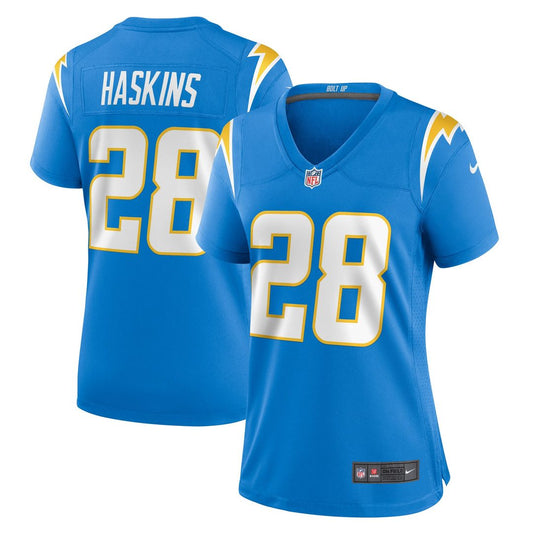 Hassan Haskins Los Angeles Chargers Women's Game Jersey - Powder Blue