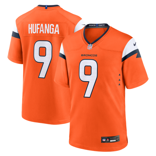 Talanoa Hufanga Denver Broncos Team Game Jersey - Orange
