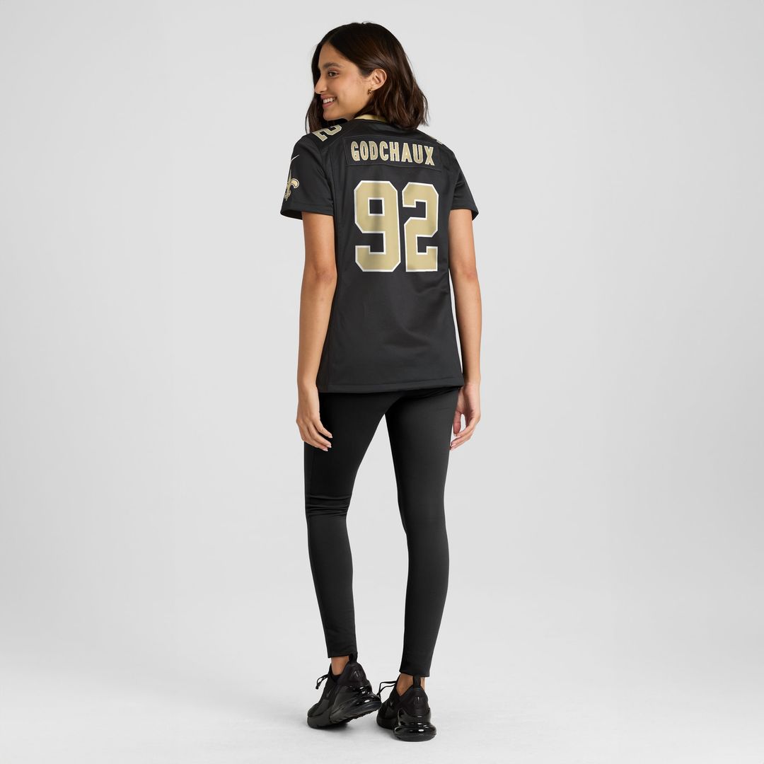 Davon Godchaux New Orleans Saints Women's Team Game Jersey - Black