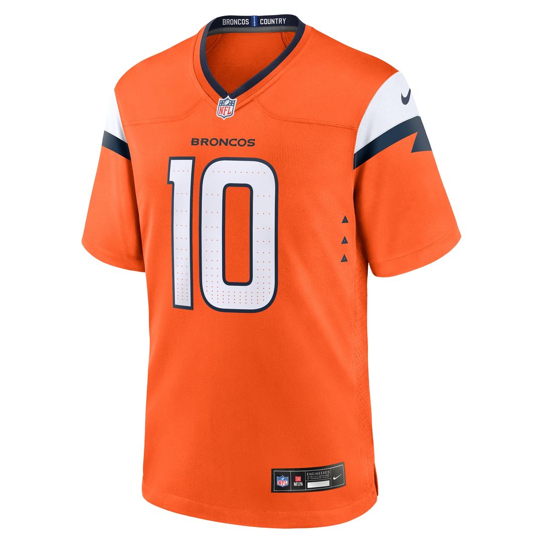 Bo Nix Denver Broncos Player Game Jersey - Orange
