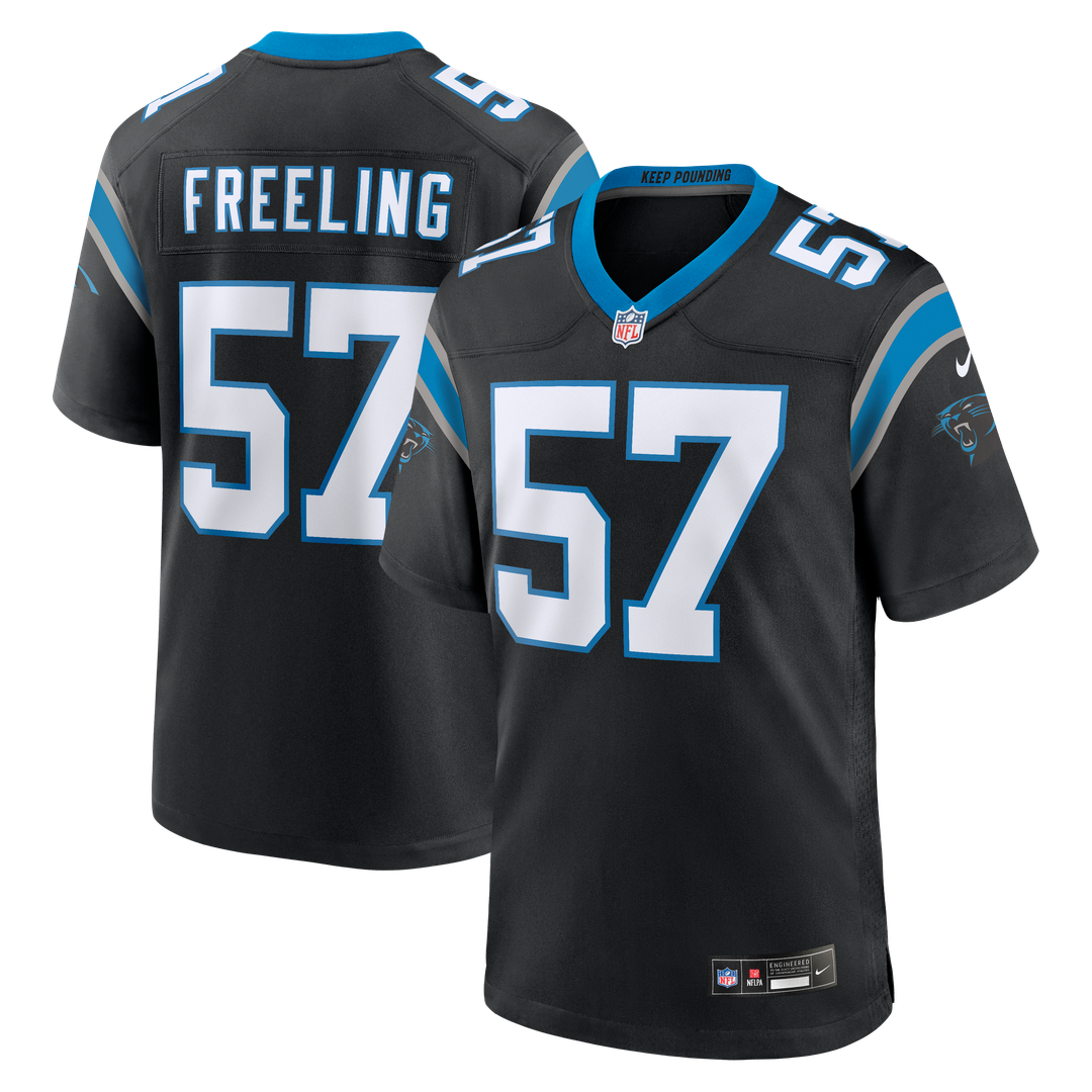 Monroe Freeling Carolina Panthers 2026 Draft First Round Pick No. 19 Team Game Jersey - Black