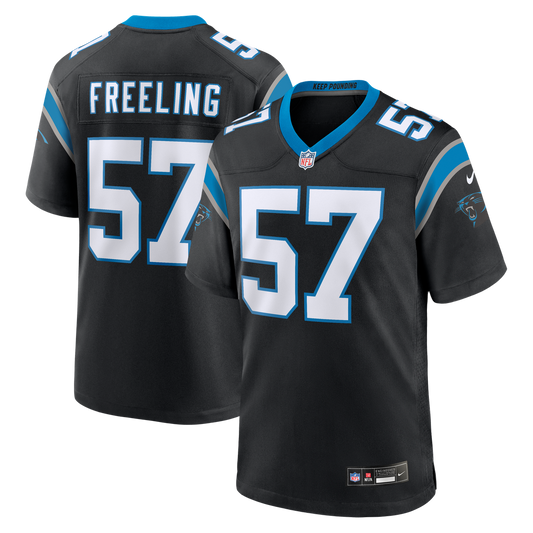 Monroe Freeling Carolina Panthers 2026 Draft First Round Pick No. 19 Team Game Jersey - Black