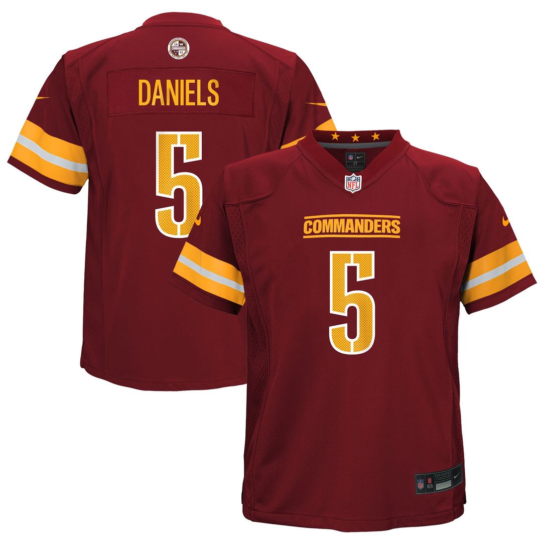 Jayden Daniels Washington Commanders Toddler Alternate Game Jersey - Black
