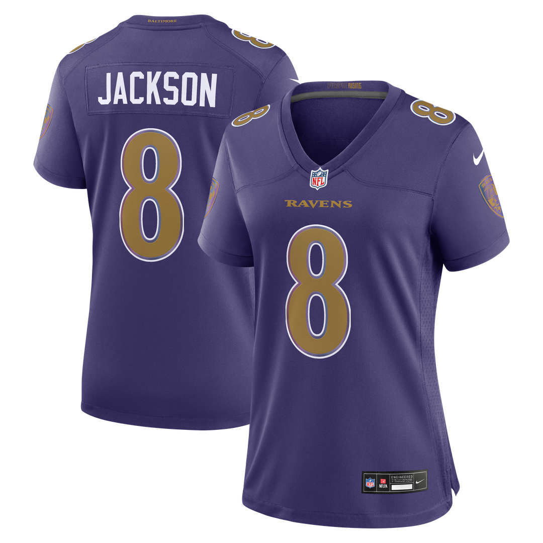 Lamar Jackson Baltimore Ravens Women's Alternate Game Jersey - Black