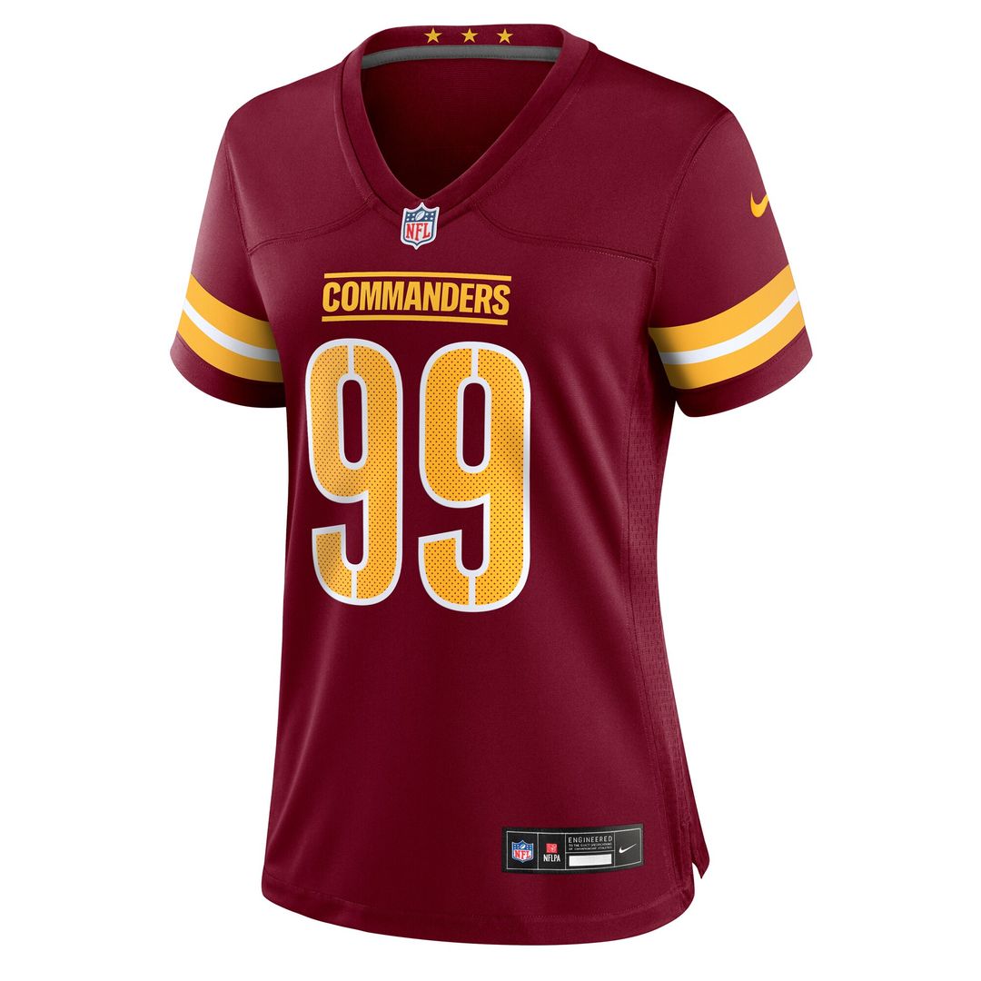 Javon Kinlaw Washington Commanders Women's Team Game Jersey - Burgundy