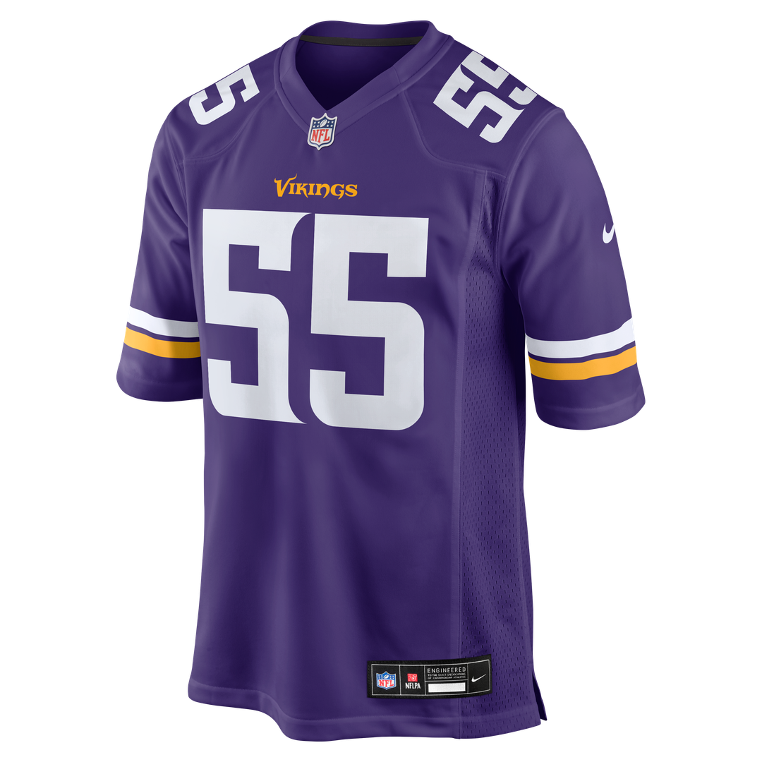 Eric Wilson Minnesota Vikings Team Game Jersey - Purple