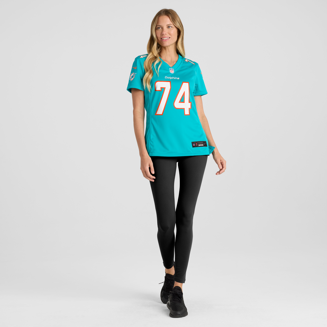 Kadyn Proctor Miami Dolphins Women's Team Game Jersey - Aqua