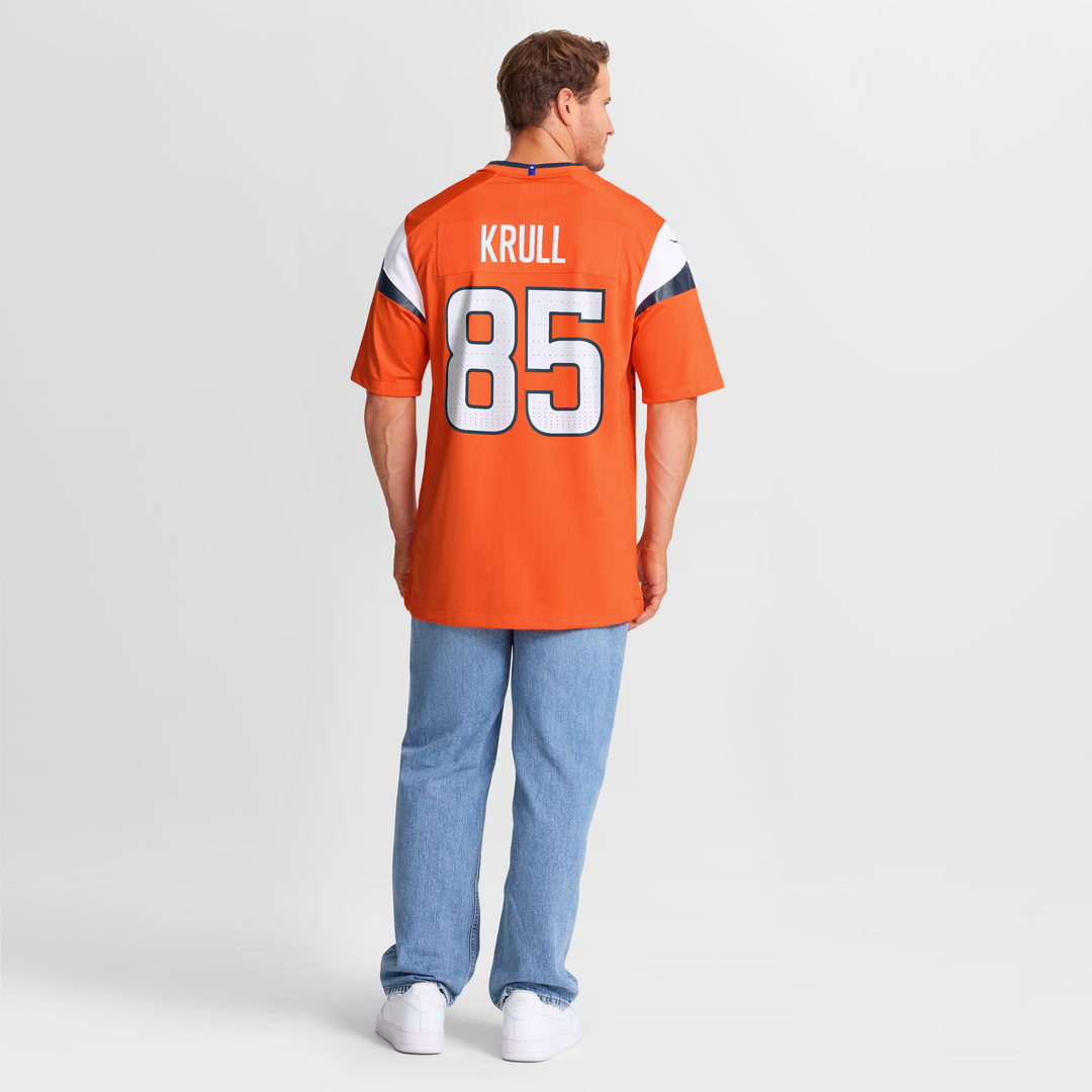 Lucas Krull Denver Broncos Team Game Jersey - Orange