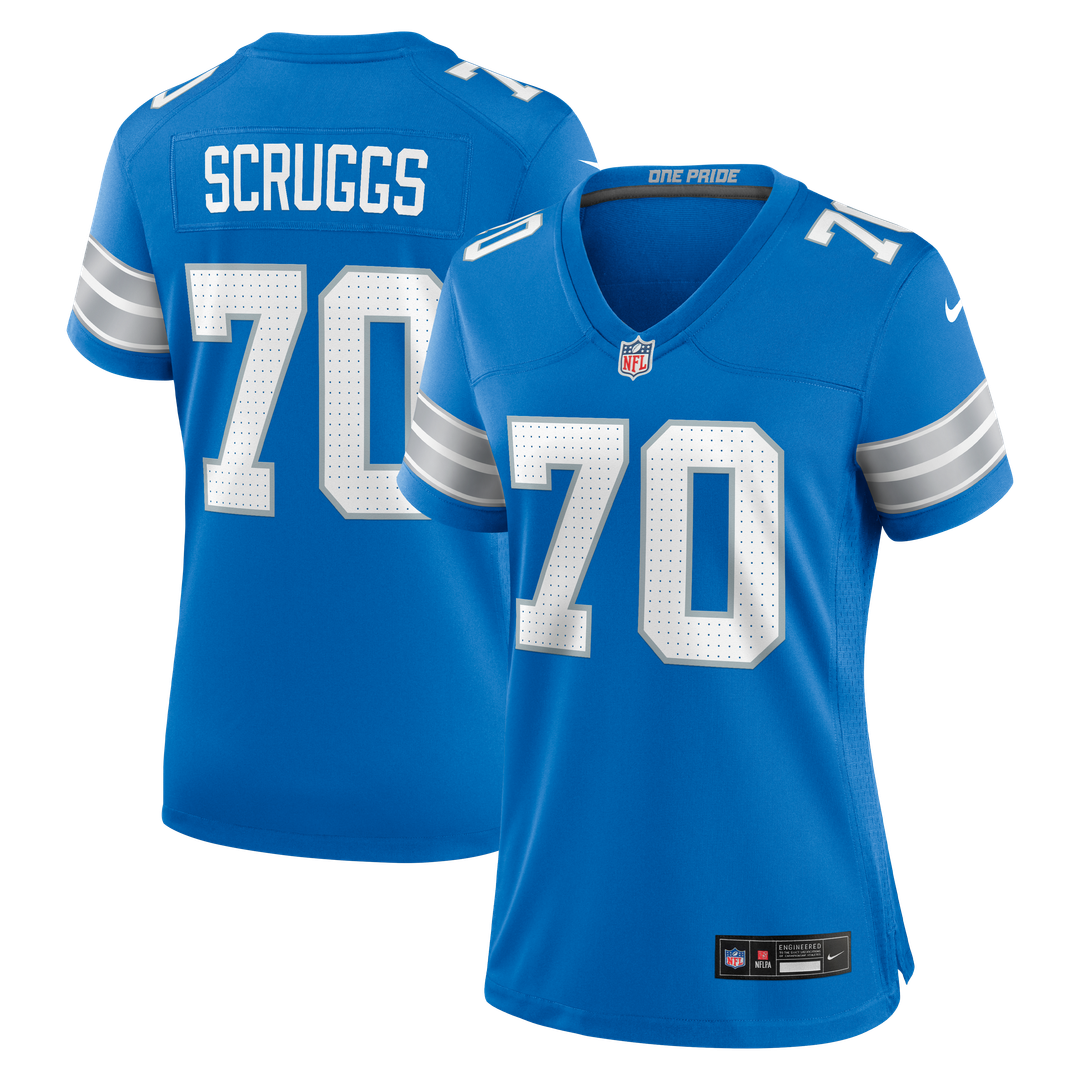 Juice Scruggs Detroit Lions Women's Team Game Jersey - Blue