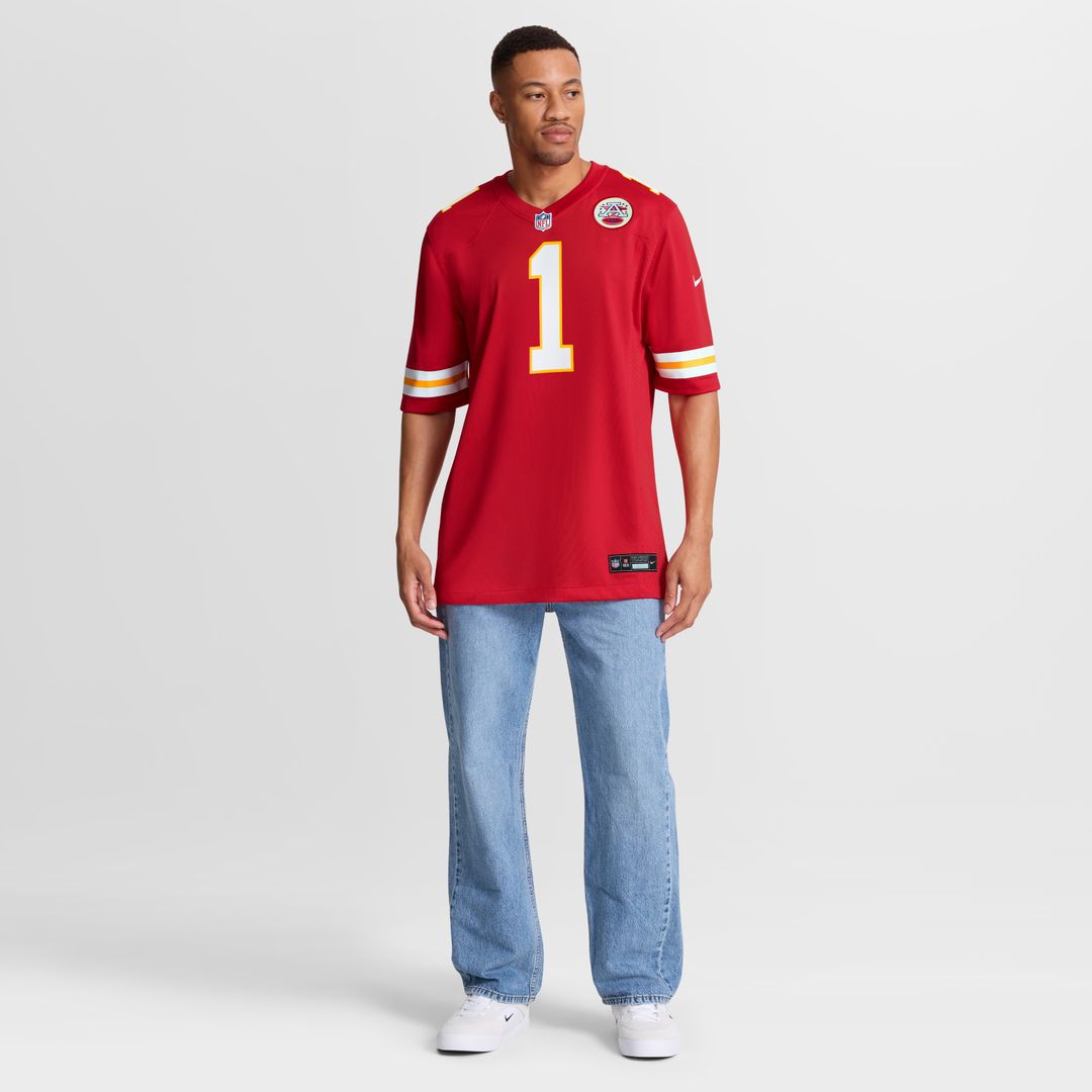 Number 1 Dad Kansas City Chiefs Game Jersey - Red