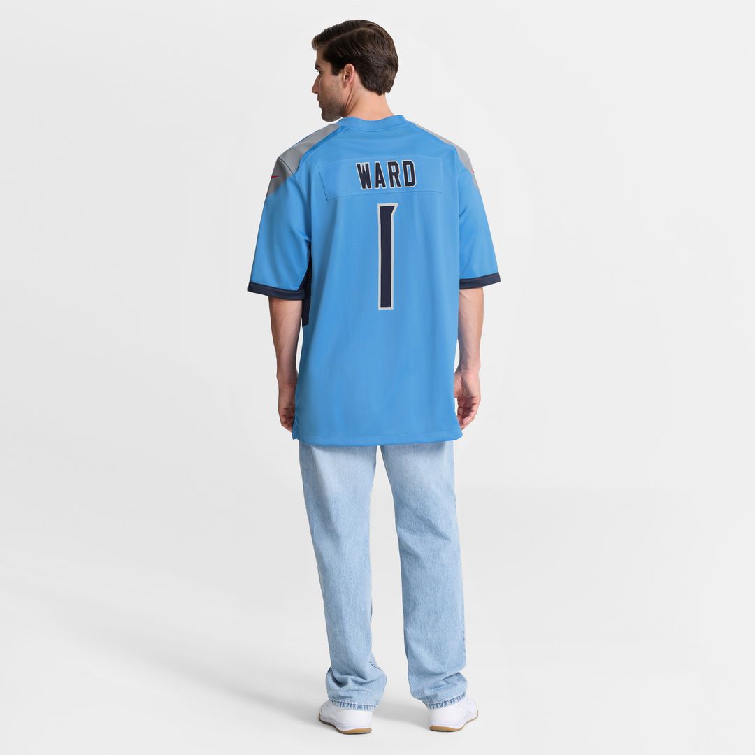 Cameron Ward Tennessee Titans Team Game Jersey - Light Blue