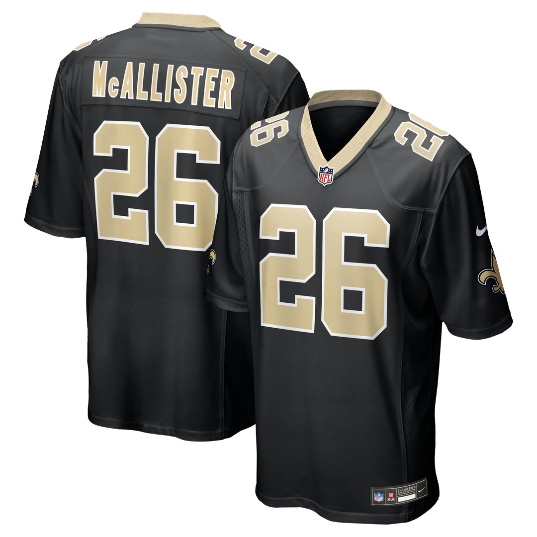 Deuce McAllister New Orleans Saints Game Retired Player Jersey - Black