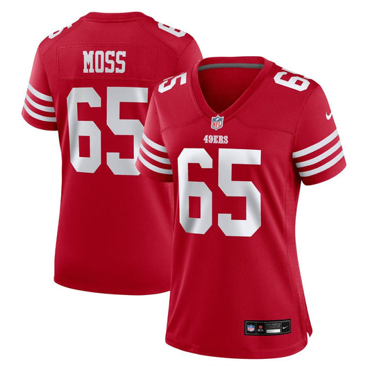 Drew Moss San Francisco 49ers Women's Team Game Jersey - Scarlet