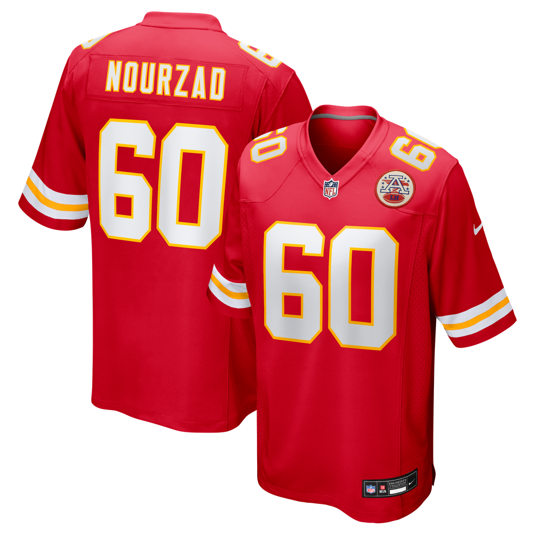 Hunter Nourzad Kansas City Chiefs Game Jersey - Red